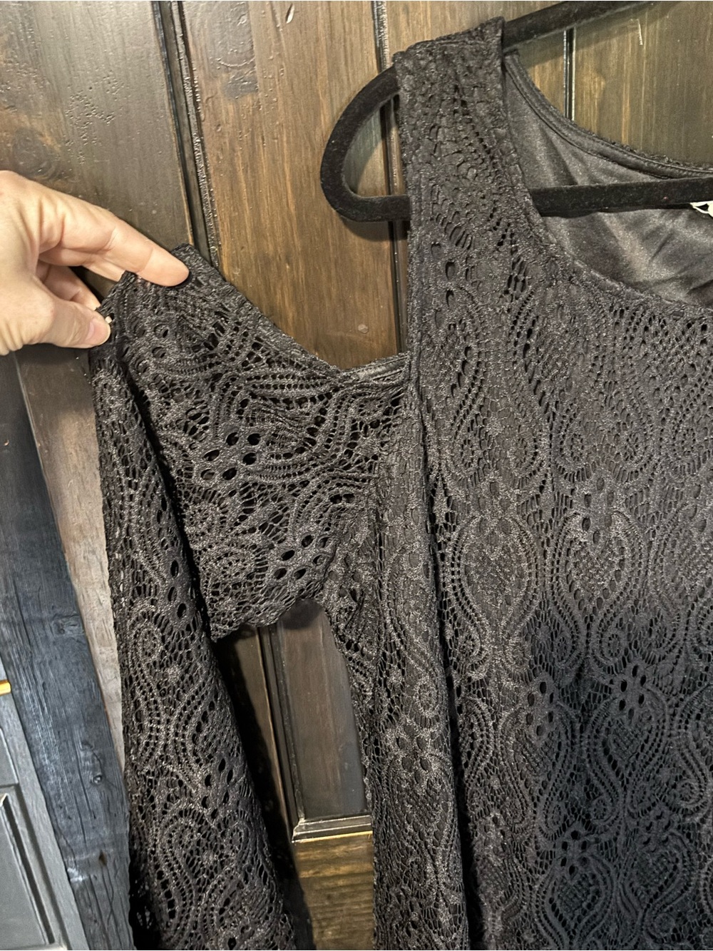 Off the shoulder black lace dress cold shoulder plus size 3X